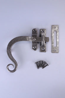 Hand-Forged Monkey Tail Window Fastener in Pewter Finish