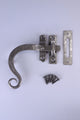 Hand Forged Monkey Tail Shutter Fastener Set – Pewter Finish Window Latch