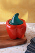 Garden Harvest Ceramic Bell Pepper Storage Jar — close-up view, G Decor