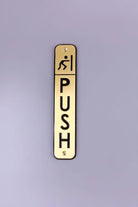 Polished Brass Engraved Door Sign for Push Pull Exit or Office — alternate view, G Decor