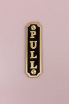 British Pub Black and Brass Raised-Letter Door Sign — view 6, G Decor