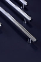 Chelsea Diamond-Knurled Brass Bar Pull Handle in Polished Chrome — view 6, G Decor