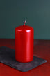 Grace Alouette Scarlet Red Lacquered Pillar and Ball Candles — view 7, G Decor