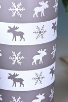 Nordhavn Grey Reindeer Pillar Candle — view 5, G Decor