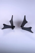 Pair of Hand-Forged Iron Butterfly Hinges, Black — view 6, G Decor