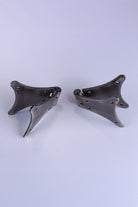 Pair of Hand-Forged Iron Butterfly Hinges, Pewter — lifestyle view, G Decor
