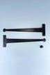 9″ 12″ or 18″ Pair of Hand-Forged Coinbase T Hinges in Black Finish — view 5, G Decor