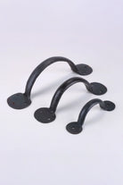 Coinbase Hand-Forged Iron Pull Handle in Beeswax — close-up view, G Decor