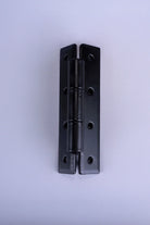 Pair of Hand-Forged Iron H Hinges, Black — close-up view, G Decor