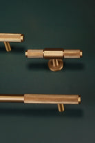 Mayfair Knurled Brass Bar Pull, Satin Brass — view 6, G Decor