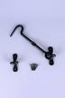 Traditional Forged Hook & Eye Door Latch Black Finish Gate & Cabin Fastener