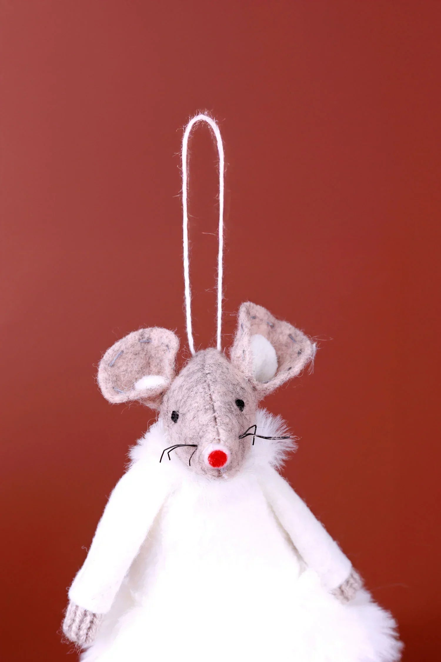 Fashion Mice Besties Fluffy Felt Christmas Tree Hanging Ornaments — view 6, G Decor