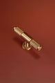 Chelsea Solid Brass Diamond-Knurled Architectural Bar Pull Handle In Satin Brass Finish