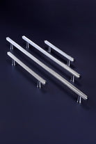 Chelsea Diamond-Knurled Brass Bar Pull Handle in Polished Chrome — alternate view, G Decor