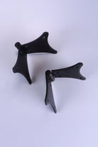 Pair of Hand-Forged Iron Butterfly Hinges, Beeswax — close-up view, G Decor