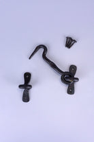 Hand-Forged Hook and Eye Cabin Fastener, Beeswax — lifestyle view, G Decor