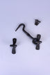 Hand-Forged Hook and Eye Cabin Fastener, Beeswax — lifestyle view, G Decor