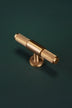 Mayfair Knurled Brass Bar Pull Handle in Satin Brass — view 13, G Decor