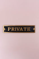 British Pub Black and Brass Raised-Letter Door Sign — view 7, G Decor