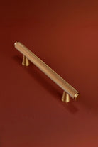 Chelsea Diamond-Knurled Bar Pull, Satin Brass — view 7, G Decor