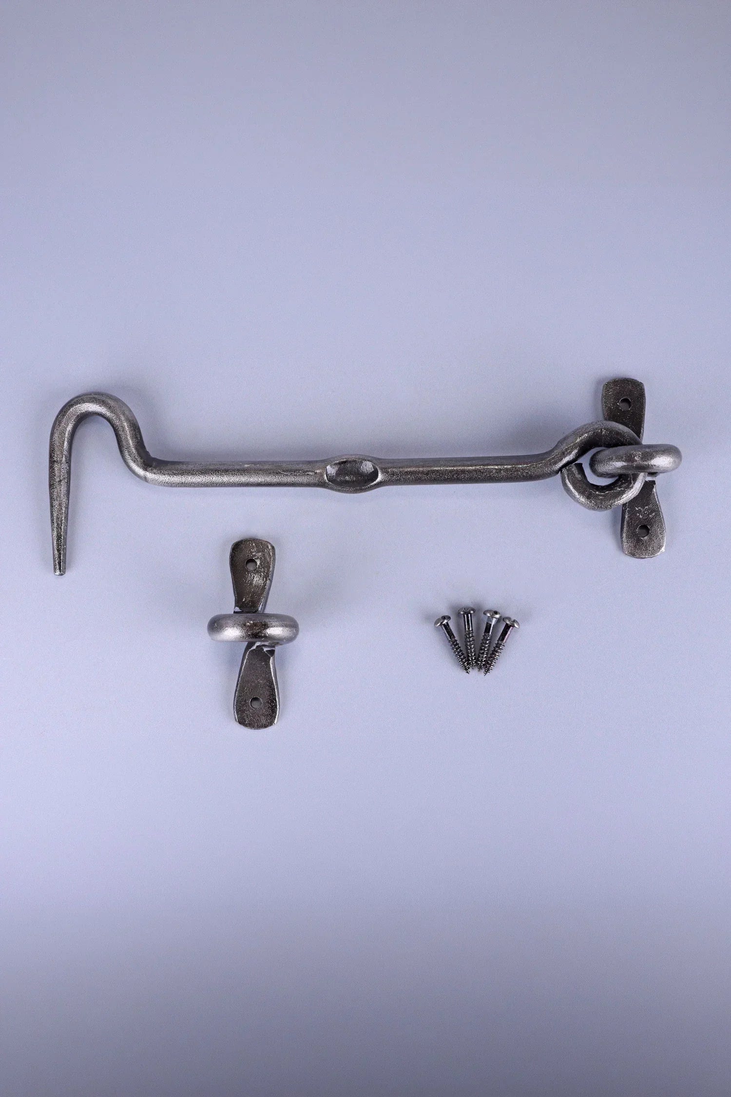 Hand-Forged Hook and Eye Cabin Fastener, Pewter — view 6, G Decor