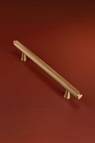 Chelsea Diamond-Knurled Bar Pull, Satin Brass — view 8, G Decor