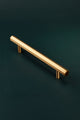 Belgravia Solid Brass Hexagonal Architectural Bar Pull Handle In Satin Brass Finish