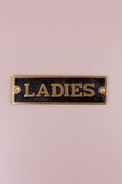 British Pub Black and Brass Raised-Letter Door Sign — view 9, G Decor