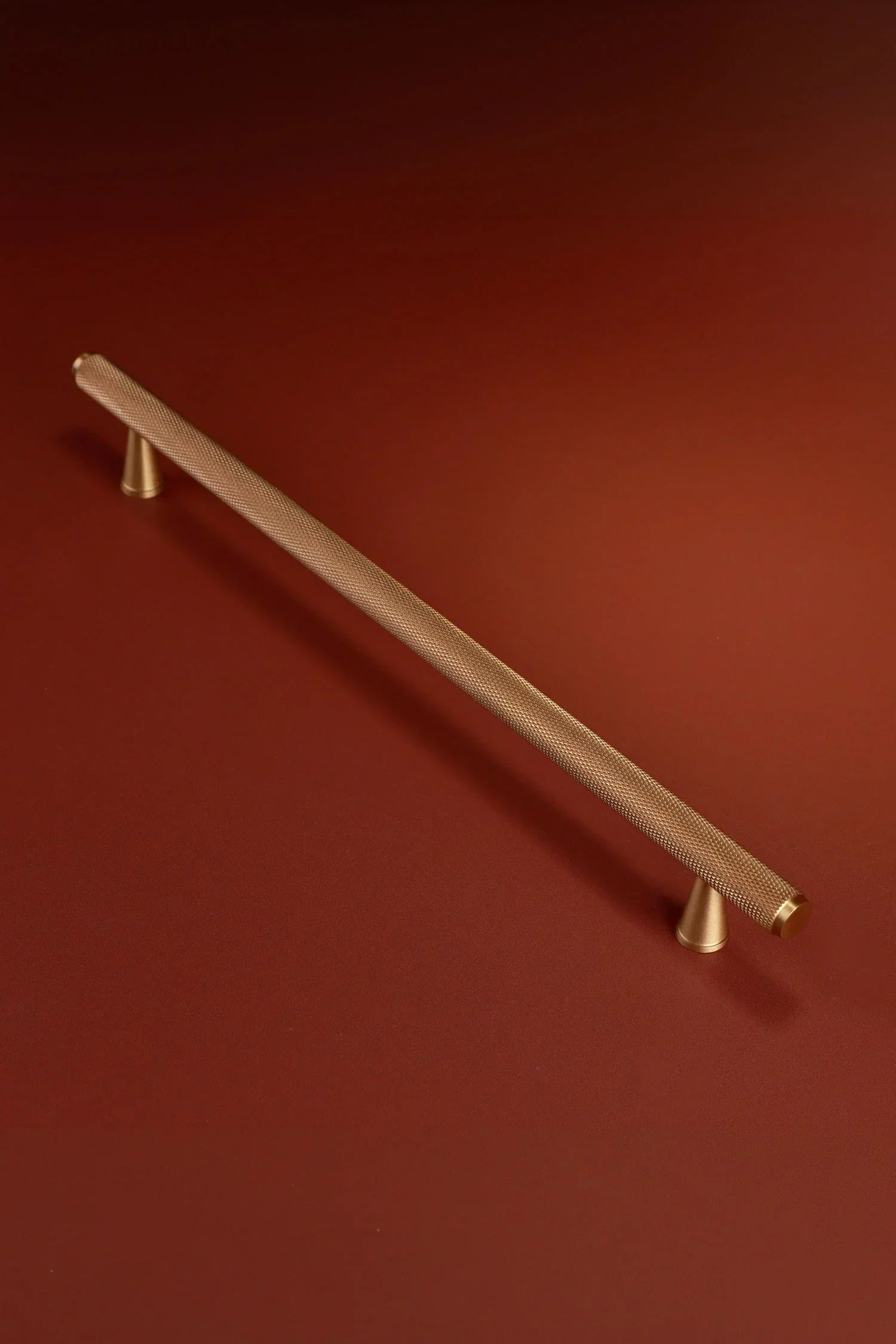 Chelsea Diamond-Knurled Bar Pull, Satin Brass — view 10, G Decor