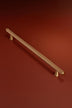 Chelsea Diamond-Knurled Bar Pull, Satin Brass — view 10, G Decor