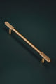 Mayfair Solid Brass Knurled Architectural Bar Pull Handle In Satin Brass Finish