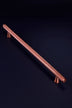 Chelsea Solid Brass Diamond-Knurled Architectural Bar Pull Handle In Rose Brass Finish