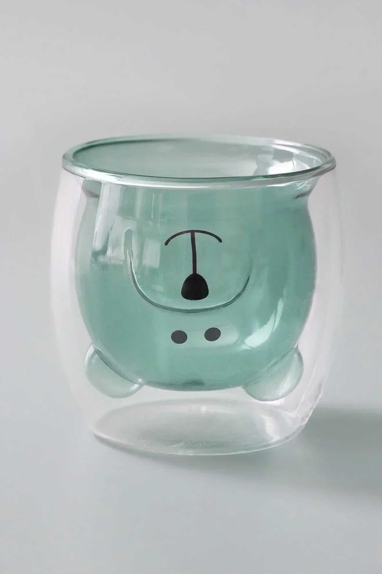 Adorable Teddy Bear Double-Walled Glass Cute & Insulated Drinkware - G Decor