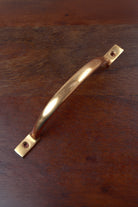 Aged brass D handle, 6 inch