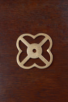 Pierced quatrefoil aged brass backplate, 38mm