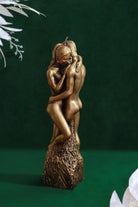 Amore Lovers Embrace Romantic Bronze Gold 3D Figure Pillar Candle - G Decor