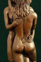 Amore Lovers Embrace Romantic Bronze Gold 3D Figure Pillar Candle - G Decor