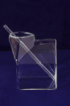 Amusing Milk Carton-Shaped Glass With Straw - G Decor