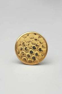 Antique Brass Honeywax Round Cabinet Pull Knob