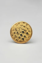 Antique Brass Honeywax Round Pull Knobs with Intricate Detailing - G Decor