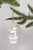 Astronaut Polar Bear Hand-Painted Glass Bubble Christmas Bauble — G Decor