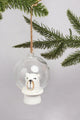 Astronaut Polar Bear with Glass Bubble Hand-Painted Christmas Bauble Ornament Fun Tree Hanging Decoration - G Decor