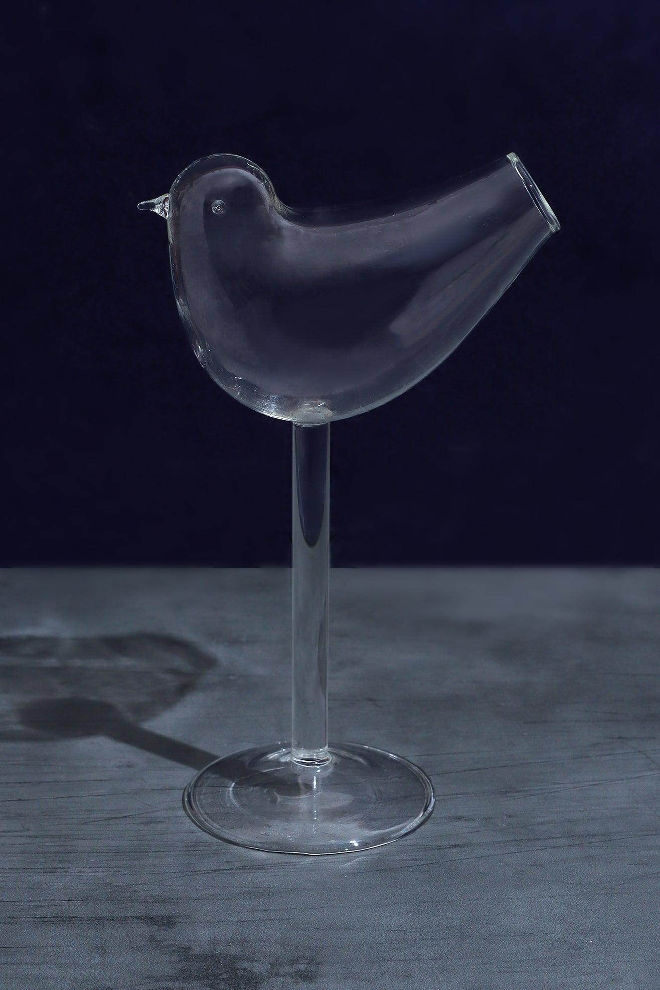 Avian Elegance: Bird-Shaped Cocktail Glass - G Decor