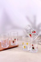 Berry and Bow bubble glasses — handmade textured drinkware with fruit and bow detail, G Decor