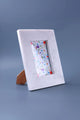 Bianca Romana Handcrafted Marble Photo Frame Diagonal Carved Texture Picture Display - G Decor