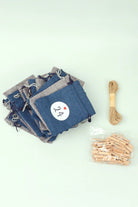 Blue and Grey Cloth Reusable Advent Calendar Bags — view 5, G Decor