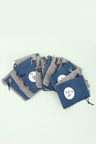 Blue and Grey Cloth Reusable Advent Calendar Bags - G Decor