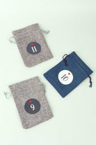 Blue and Grey Cloth Reusable Advent Calendar Bags - G Decor