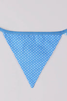 Blue and White Patterned Cloth Bunting — view 7, G Decor