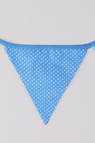 Blue and White Patterned Cloth Bunting - G Decor